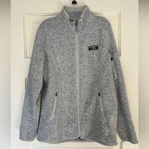 L.L. Bean Heather Gray Zip-Up Sweater